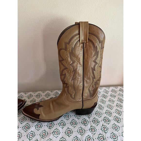 Dan Post Brown Leather Cowboy Boots - Picture 6 of 10
